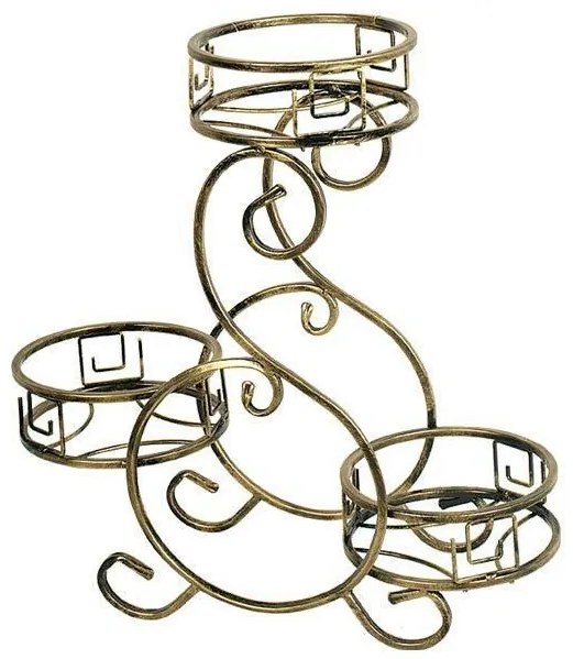 Kovový stojan na kvety Dwight zlatý