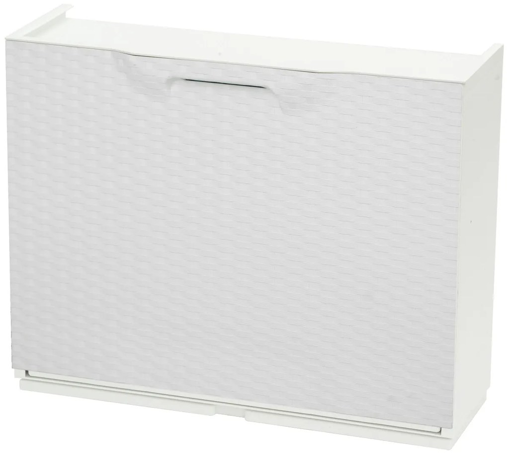 ARTPLAST Plastový botník RATTAN biely 51x17,3x40 cm