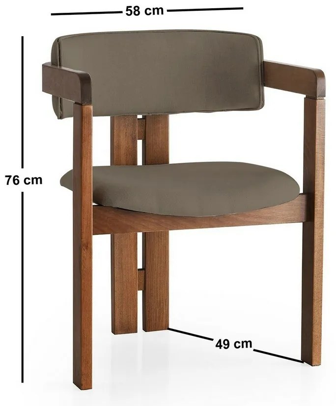 Jedálenská stolička CO Light Brown and Walnut