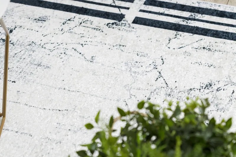 Kusový koberec ANDRE Frame 1023, 160x220, biela, šedá, chodba / predsieň, Dywany Łuszczów