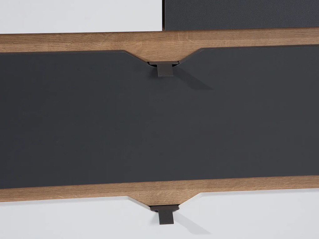 Nočný stolík Mimone NS (dub zlatý + grafit). Akcia -21%. Vlastná spoľahlivá doprava až k Vám domov. 1051788