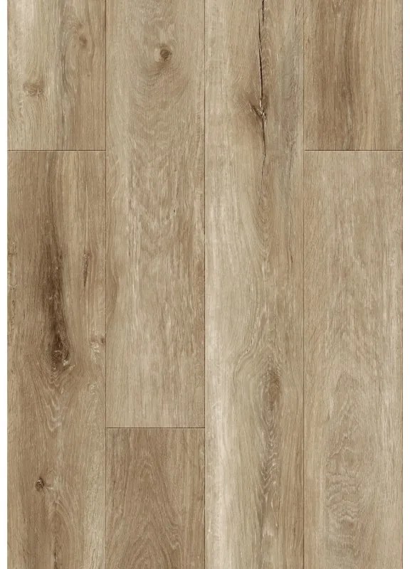 Mexen Long Creek, vinylová podlaha 1240x182 mm SPC 6,5 mm, IXPE 1,5 mm, 4-stranná V-drážka, dub, F1050-1240-182-505-4V1-01