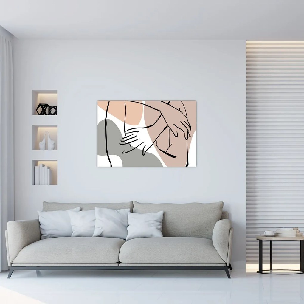 Obraz - Woman body line art N⁰2 (90x60 cm)