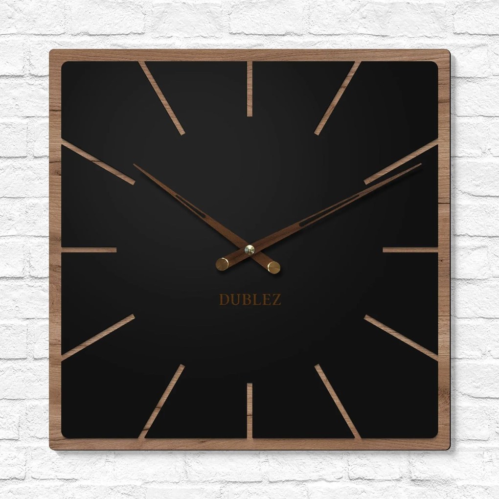 DUBLEZ | Dizajnové hodiny z dreva - Noir