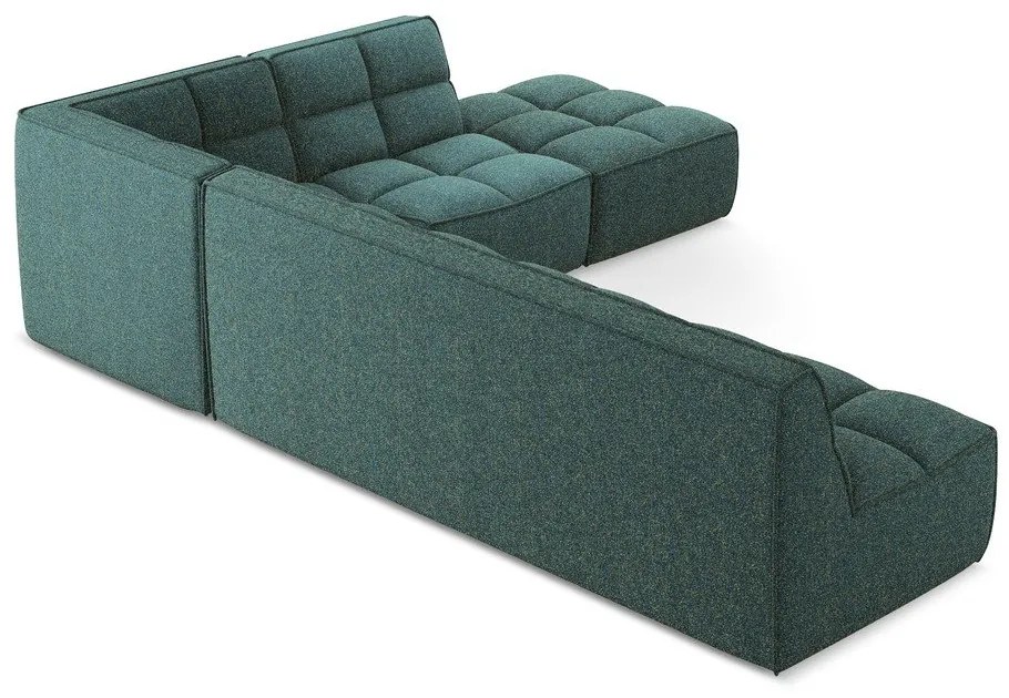 Tyrkysovomodrá modulárna rohová pohovka (variabilná) Kalai – Makamii