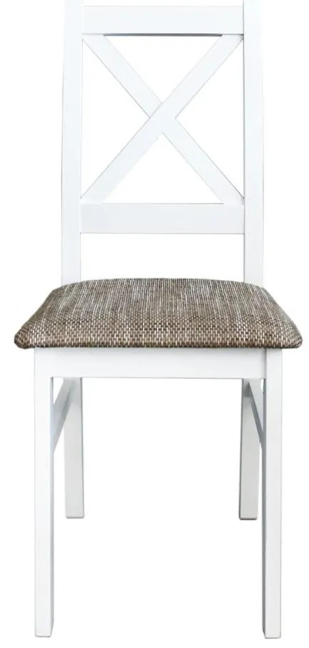 Jedálenská stolička NATE biela/hnedá