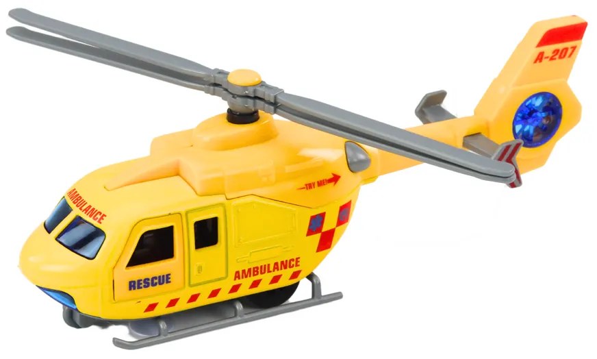LEAN TOYS Záchranársky vrtuľník, kovový – 3 typy