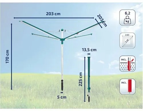 Leifheit Vonkajší sušiak Linomatic 500 Deluxe Cover 82007, M