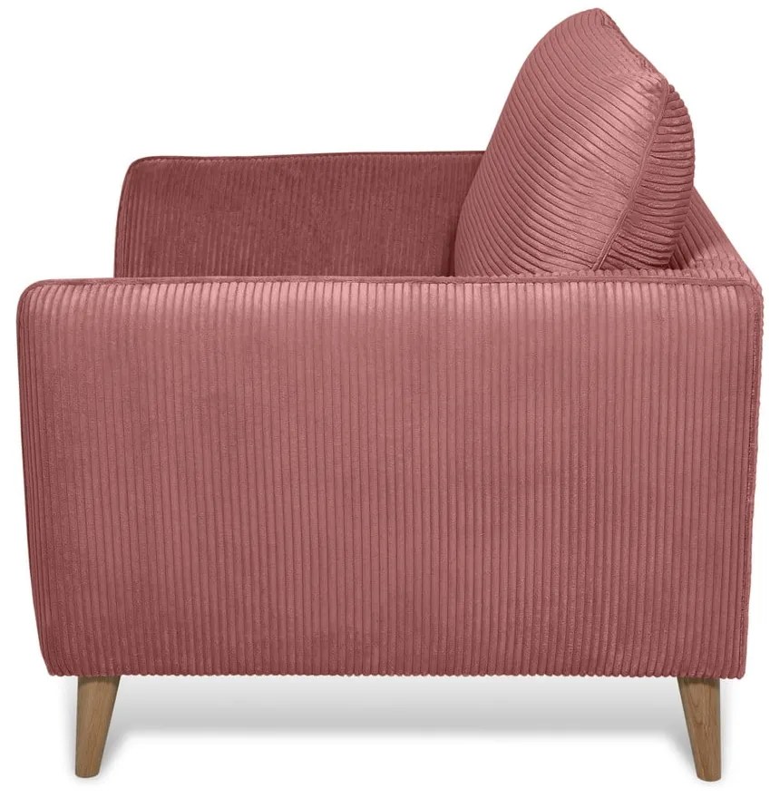 Ružové menčestrové kreslo Paris – Scandic