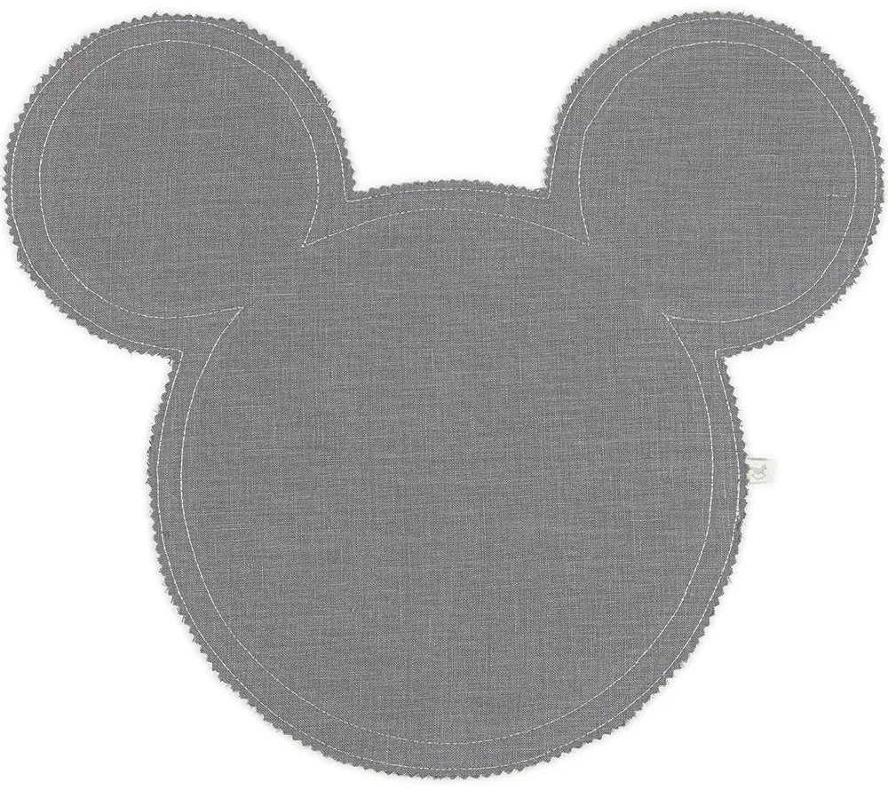 Ľanové prestieranie myš tmavosivá so zlatou 39x35cm