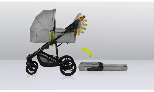 Lionelo - Kombinovaný kočík 2v1 MARI TOUR Sivý kameň