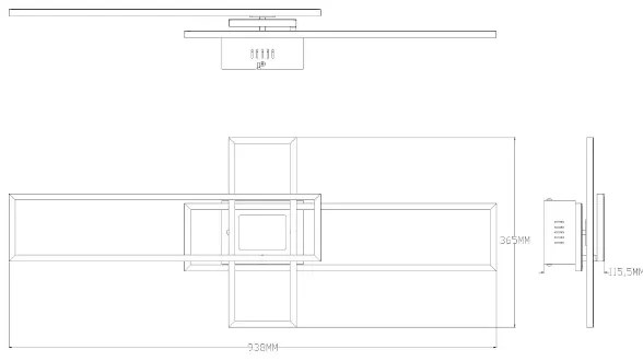 Zuma Line MS243-BK - LED Stm. svietidlo LUMENZ LED/55W/230V 3000-6000K čierna + DO