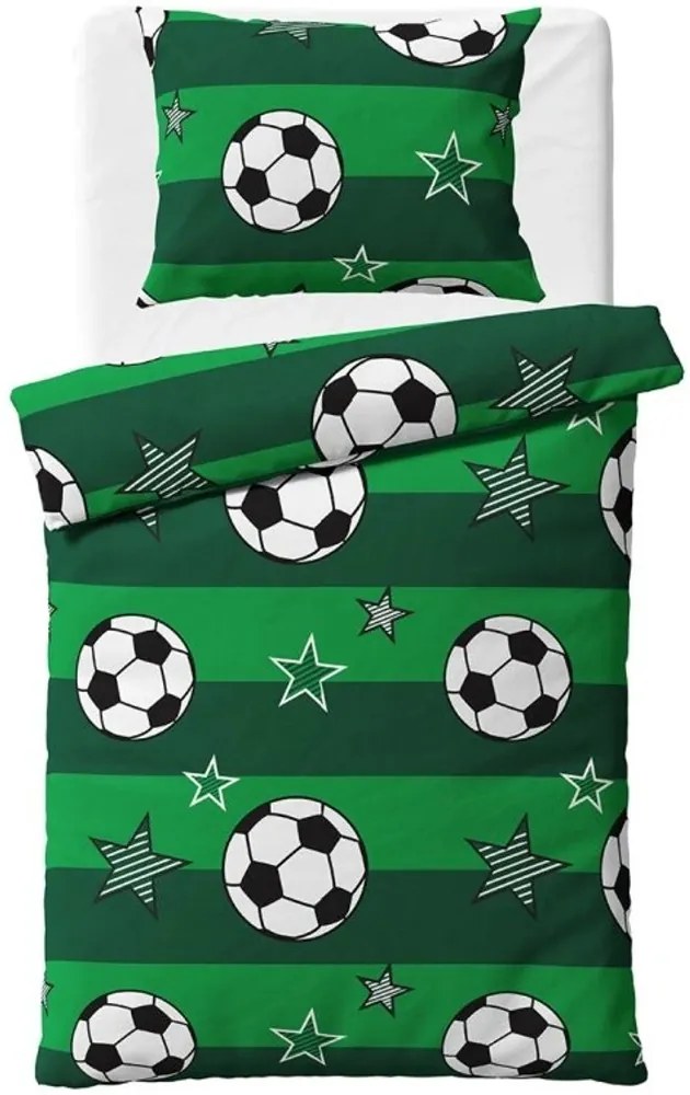 Bavlnené posteľné obliečky Futbalové lopty - 100% bavlna Renforcé - 70x90 cm + 140x200 cm