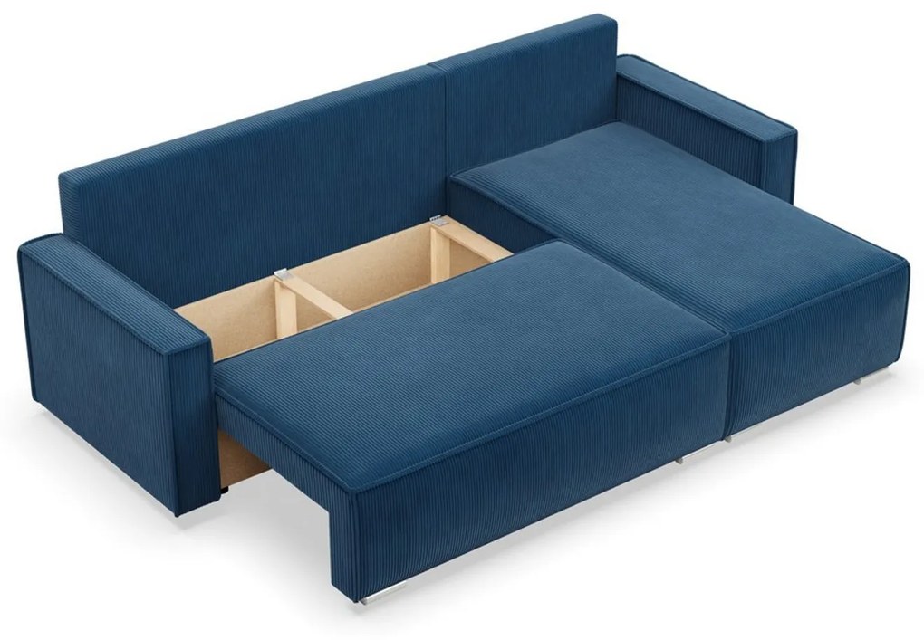 Rohová rozkladacia sedacia súprava LUCCA Modrá