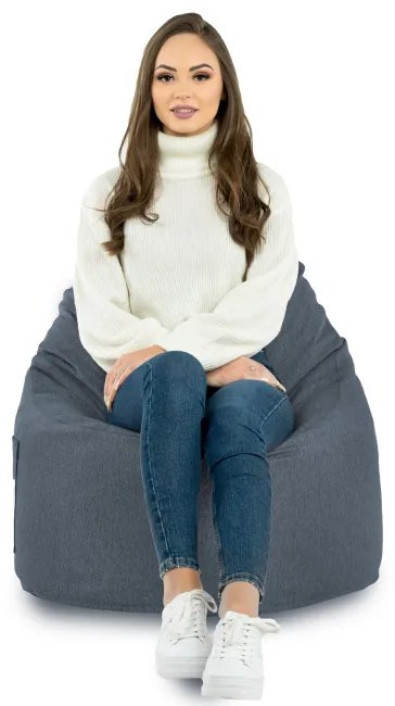 Kreslo melanž Porto tmavomodré