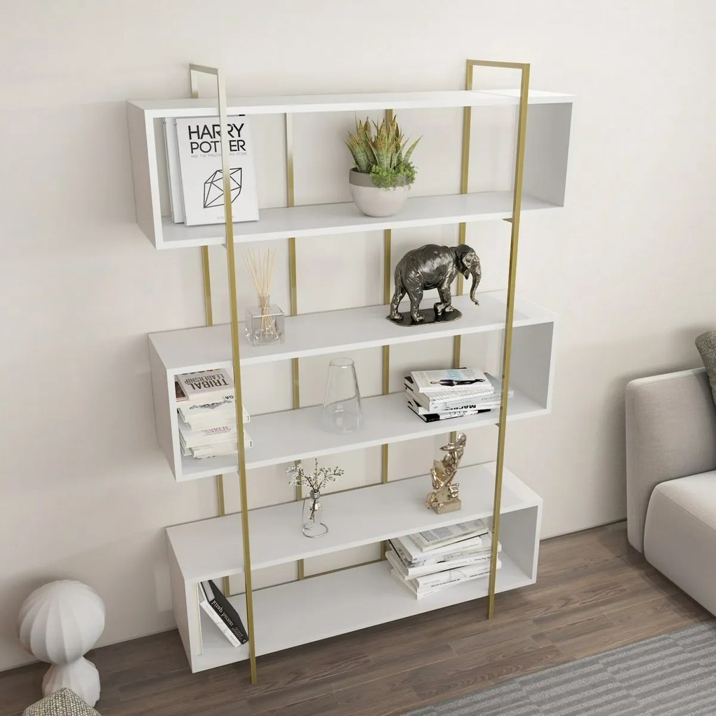 Knižnica Bruti White and Gold