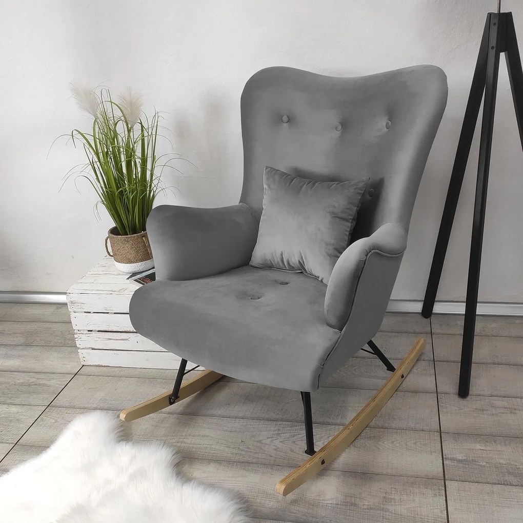 Hojdacie kreslo v škandinávskom štýle Blanco, Farby: Magic Velvet 2232