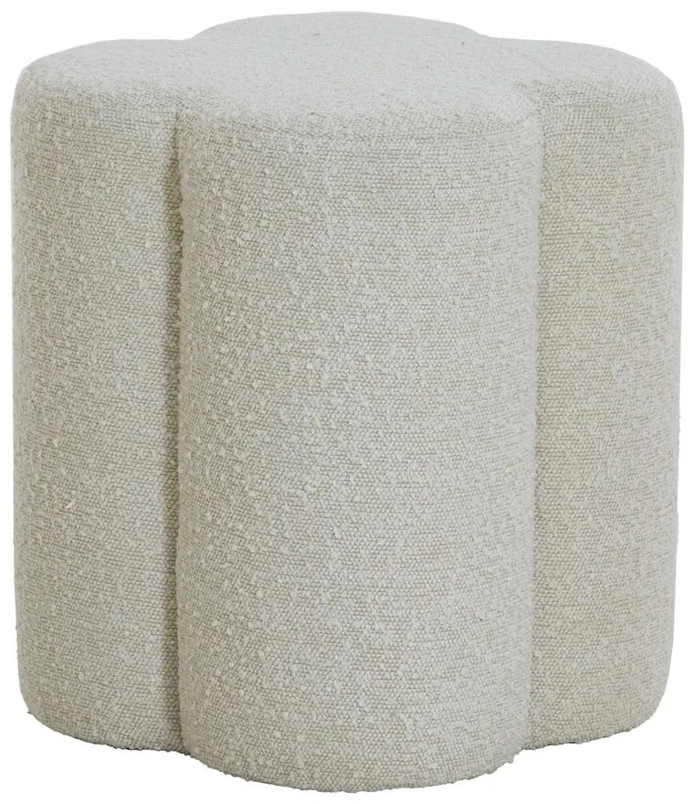 Krémový taburet z textílie buklé Nalani – Light &amp; Living