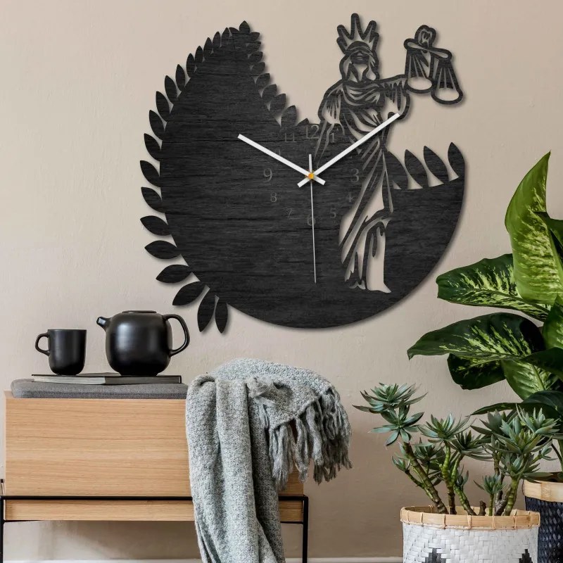 Hodiny znamenie zverokruhu - Váhy - čierne aj prírodné | SENTOP PR0447