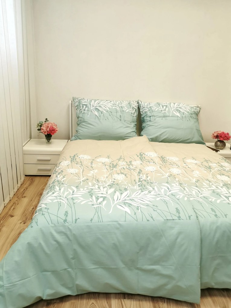 Obliečky bavlnené Bambo TiaHome - 2x Vankúš 90x70cm, 1x Paplón 200x220cm
