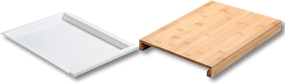 Kesper Krájacia doska, doska na krájanie, bambusová, s bielou miskou CUTT1