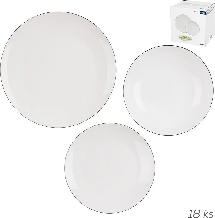 Jedálenská súprava 18 ks z kostného porcelánu Decora – Orion