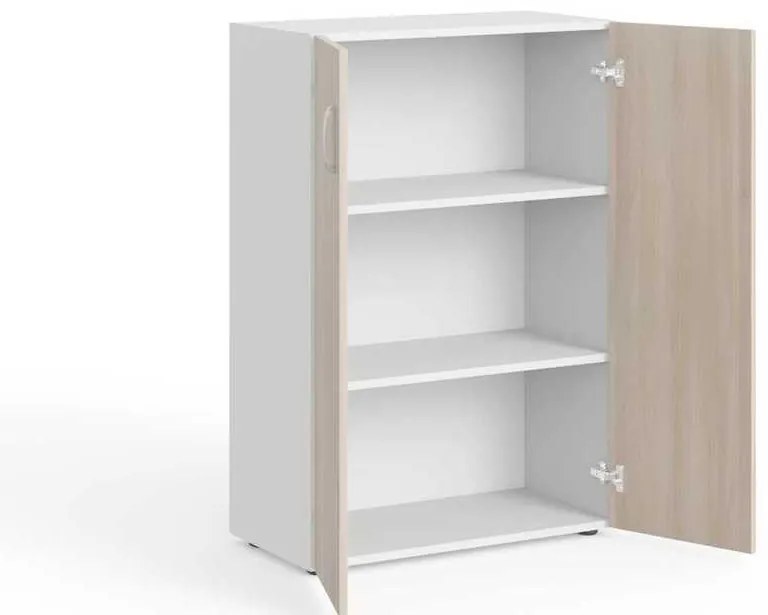 Stredná skriňa Manager 79,8 x 42,2 x 119,5 cm, agát svetlý / biela