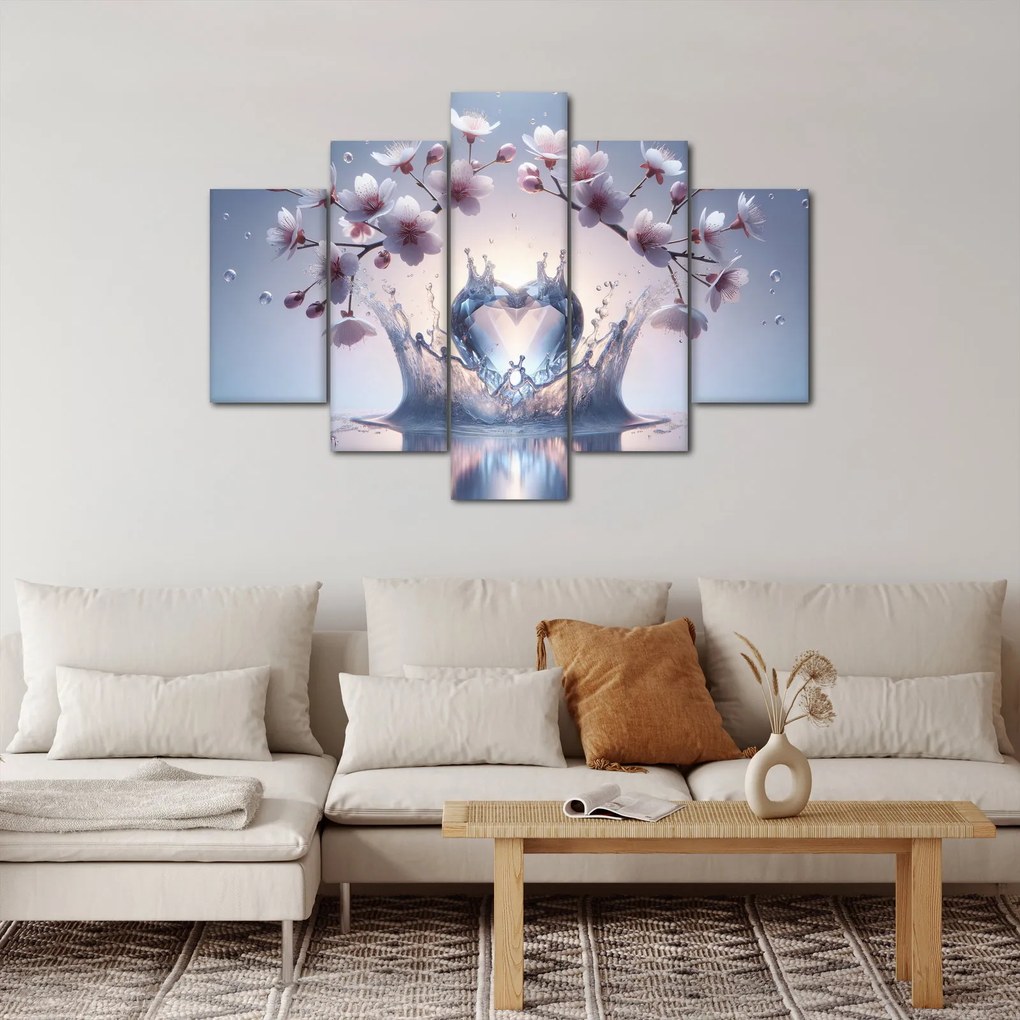 Obraz - Diamantové srdce (150x105 cm)