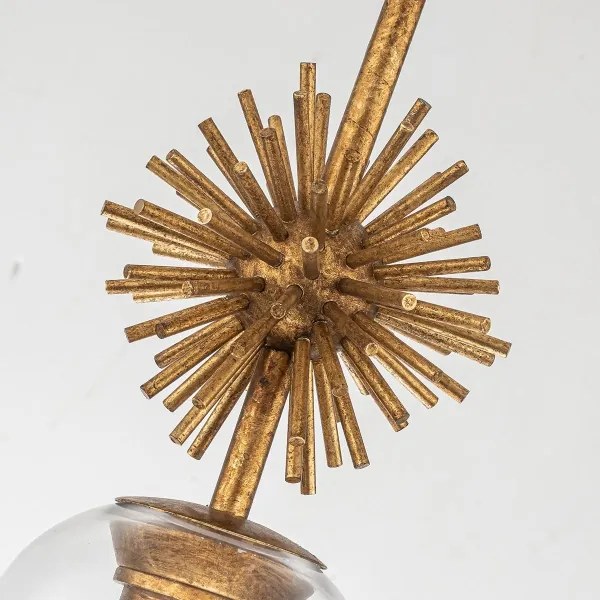 Quoizel STARING-MP-DG-CLEAR-Luster STARING 1xE27/40W/230V pr. 18,4 cm zlatá/číra