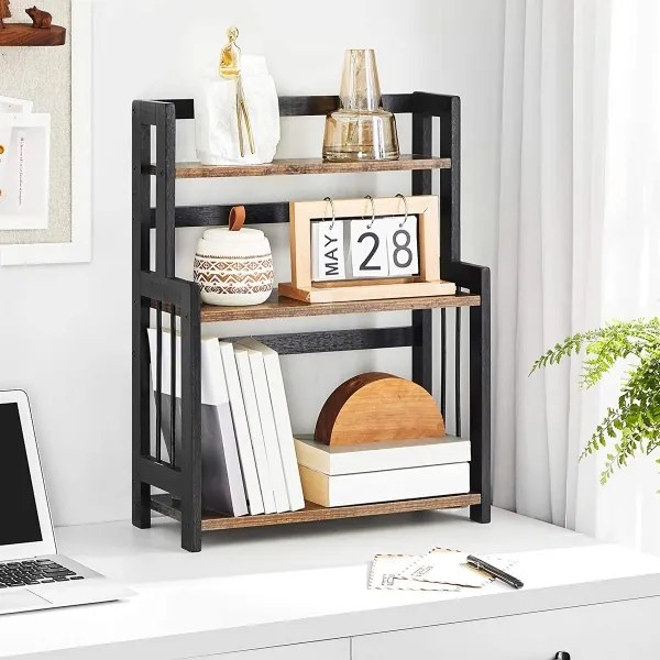 Policový regál do kuchyne MARGE čierny