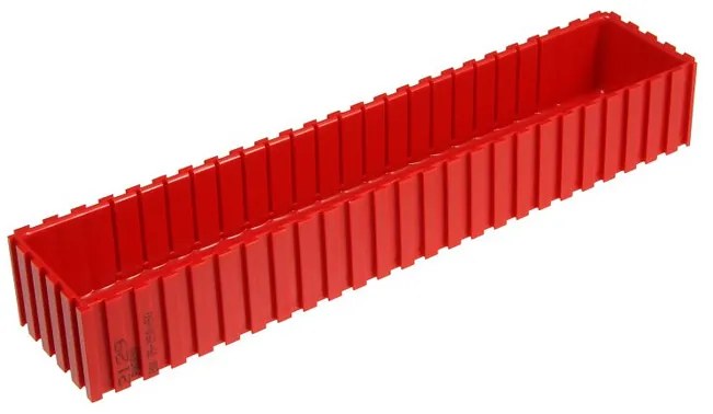 Plastová krabička na náradie 35-250x50 mm, červená