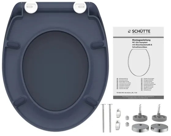 Schütte 82304-A - WC sedátko Antracit, SoftClose, z duroplastu