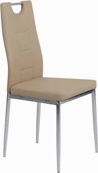 Jedálenská stolička Melania, béžová ekokoža