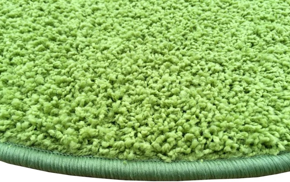 Vopi koberce Metrážový koberec Color Shaggy zelený - Rozměr na míru s obšitím cm