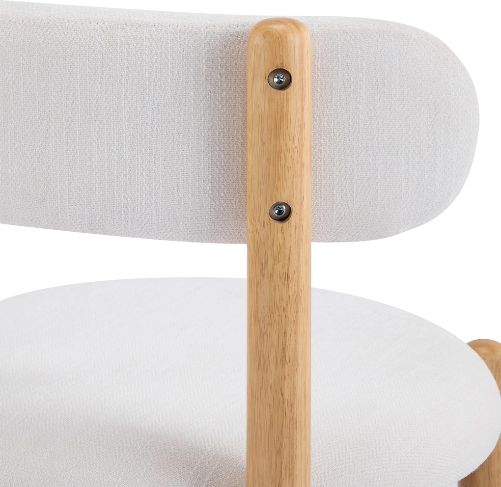 Jídelní židle Yoko z masivu krémová/hnědá