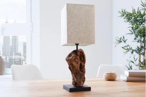 Stolová lampa 19478 Masív drevo/Bežová - Komfort-nábytok