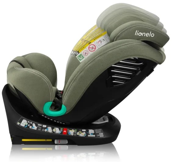 Lionelo - Vrtljiv avtosedež s bazo BASTIAAN ONE i-Size 40-150 cm Green Olive