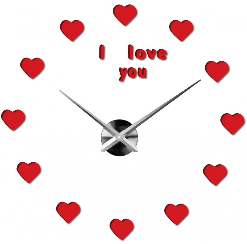 Moderné nalepovacie nástenné hodiny | 3D hodiny 12P014-Wanduhr HEU-