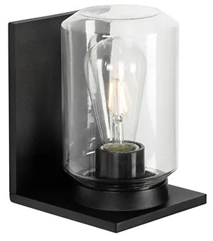 Moderná nástenná lampa čierna IP54 - Marshall