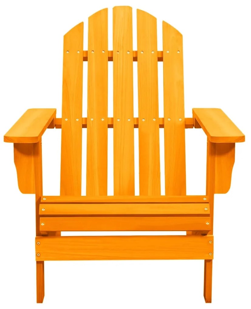 vidaXL Záhradná stolička Adirondack jedľový masív oranžová