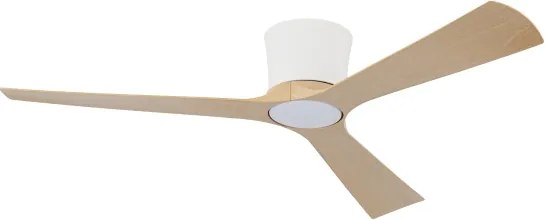 ZEVENTI - LED stropný ventilátor AUREX LED/24W/230V Wi-Fi Tuya biela/dub + diaľkový ovládač