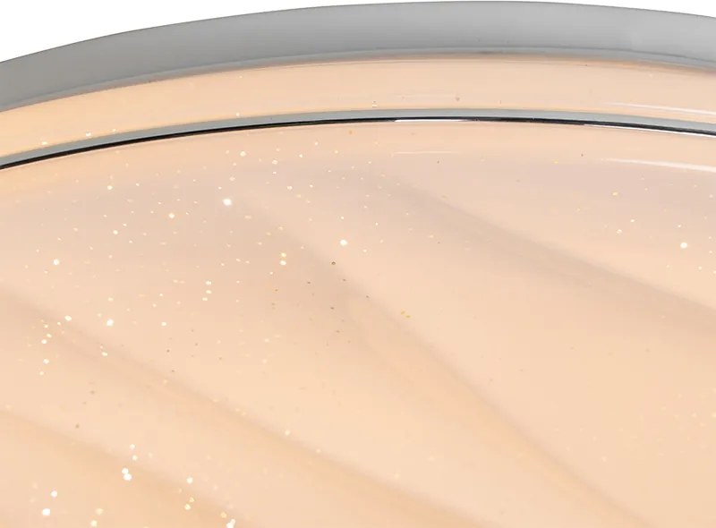 Stropné svietidlo biele 38 cm vrátane LED s diaľkovým ovládaním - Damla