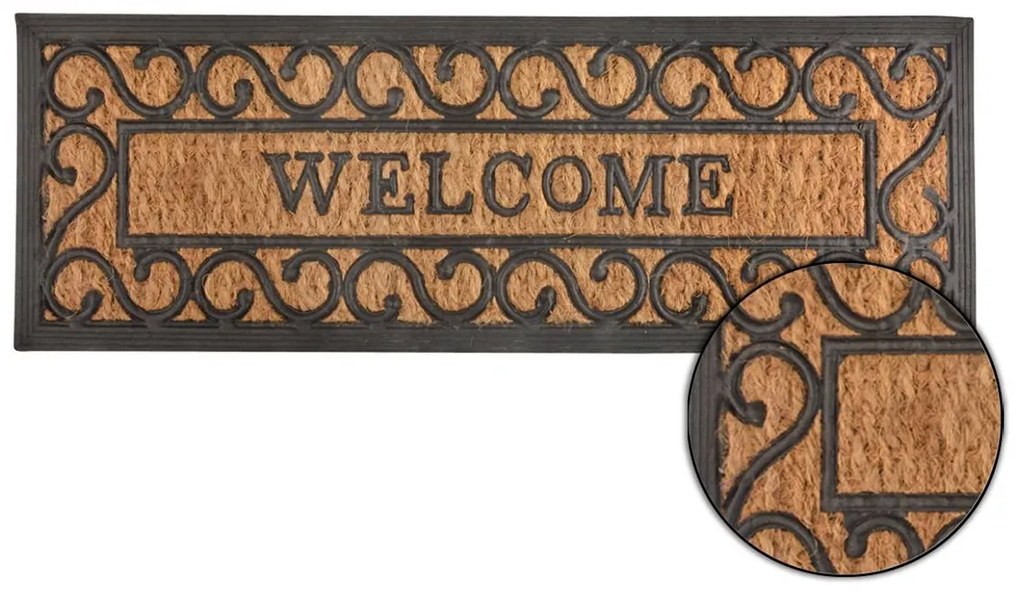 Esschert Design Vonkajšia rohožka Genevieve, 75x25 cm