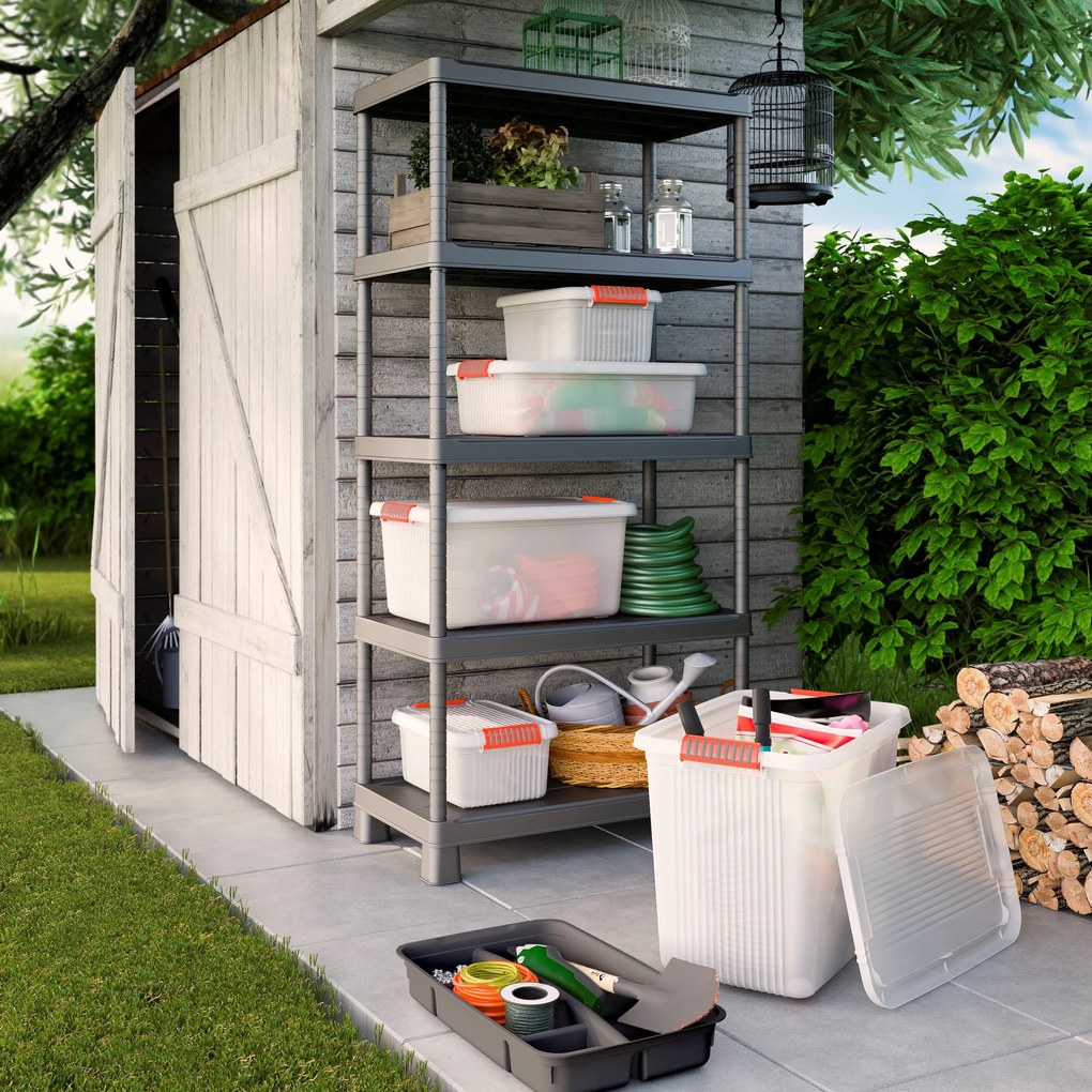 KIS K Latch Box XXL 69 l priehľadná / oranžová