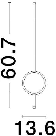 Dizajnové nástenné svietidlo Clock 60