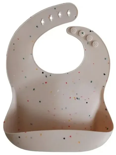 Mushie Silikónový podbradník: Vanilla Confetti