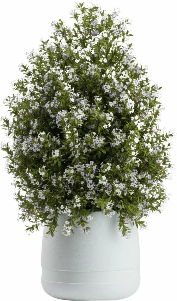 PLASTOVÝ KVETINÁČ LUNA VASE 42X32 CM BIELA