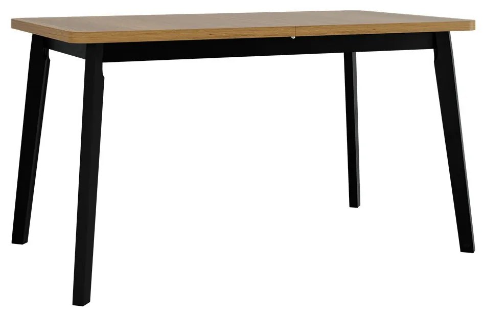 Stôl Harry 80 x 140/180 VI, Morenie: biela - L, Farby nožičiek: čierna
