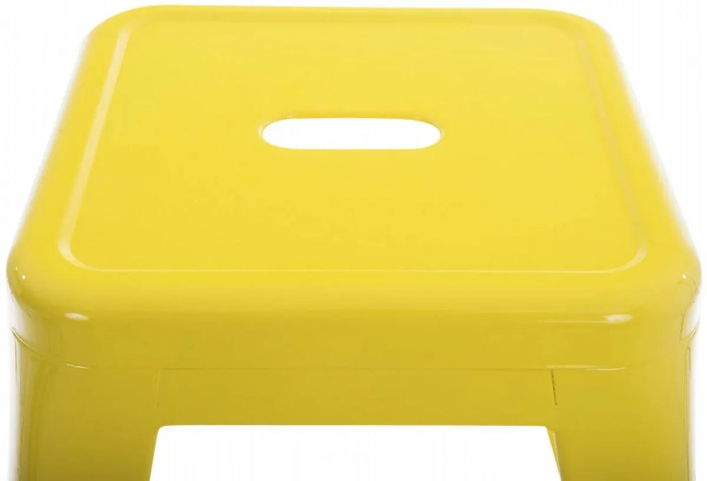 Stohovateľná kovová stolička Arm - Žltá