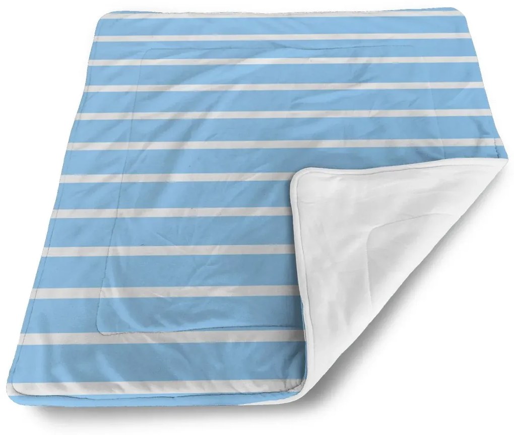 Sablio Deka pre bábätko Modro-biele pruhy - 90x120 cm